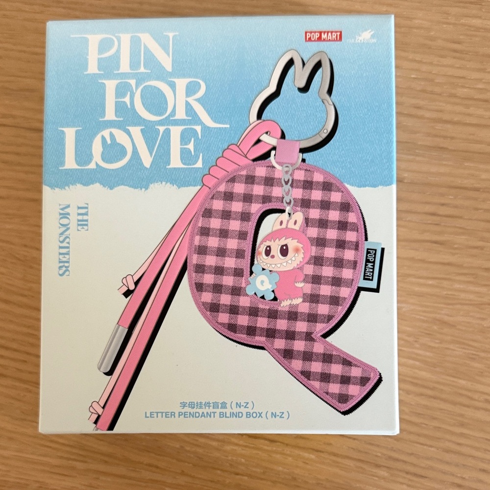 Pin for Love labubu letter pendant blind box N-Z